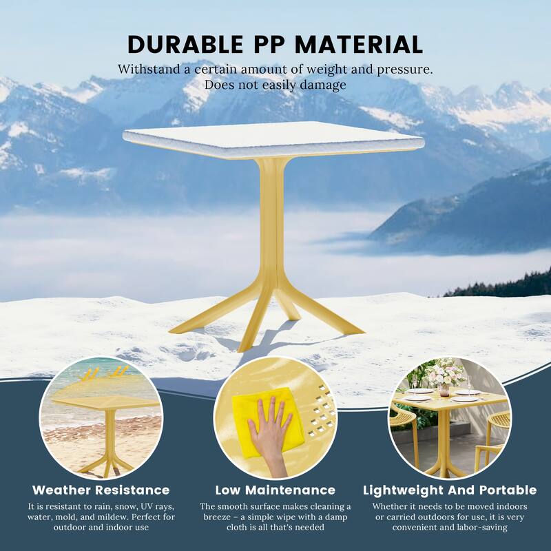 Frond and Form 4-Person Outdoor Square Dining Set