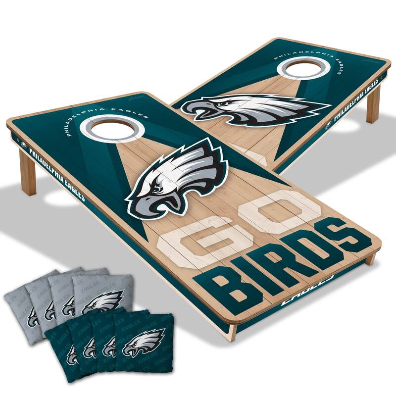 Philadelphia Eagles NFL 2x4 Professional Cornhole Board Set - Include LED Lights