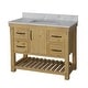 preview thumbnail 10 of 10, KitchenBathCollection Birmingham 42" Bathroom Vanity with Carrara Marble Top