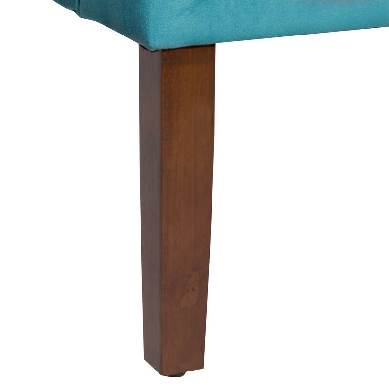 Porch & Den Lyric Turquoise Velvet Swoop Arm Accent Chai r