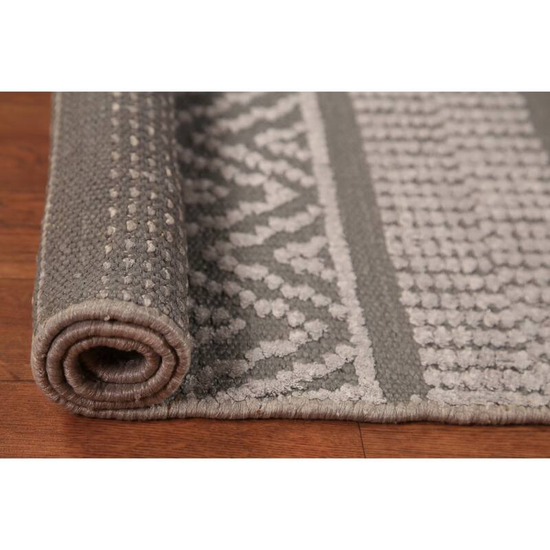 Geometric Moroccan Indian Accent Rug Handmade Foyer Wool Carpet - 2'0"x 3'0"