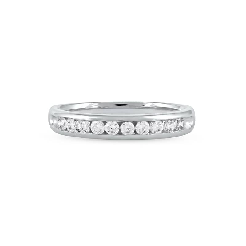 1/4ct TDW Diamond Wedding Band in 10K White Gold for Women