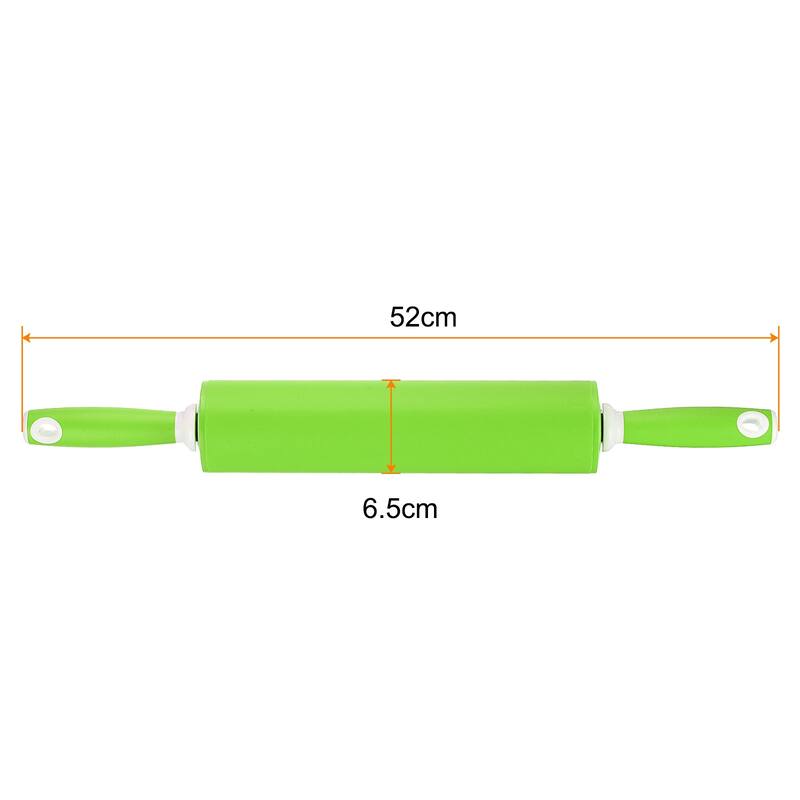 2pcs Silicone Rolling Pins for Baking 52cm x 6.5cm - Green