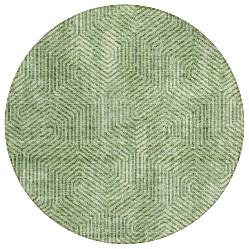 Machine Washable Indoor/ Outdoor Chantille Contemporary Maze Rug