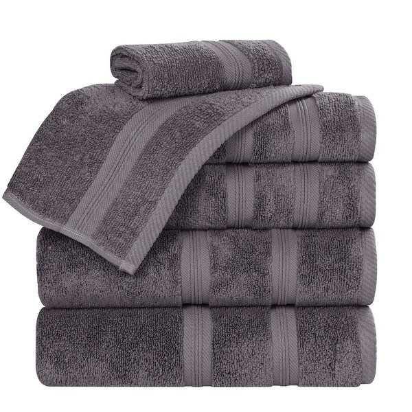 Superior Smart Dry Zero Twist Cotton 6-Piece Assorted Towel Set