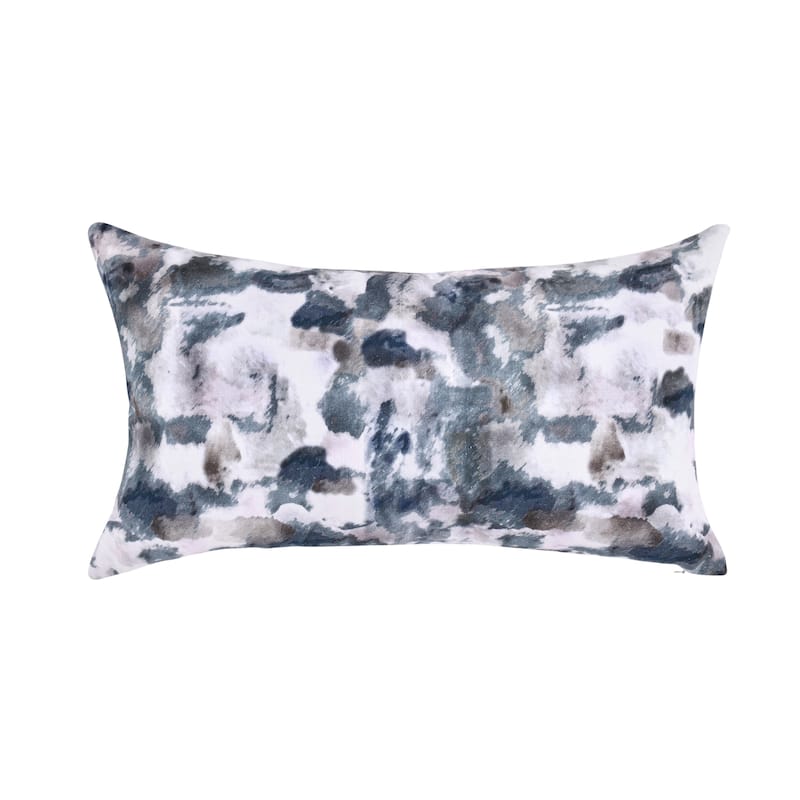 Villa by Classic Home Rue 14"x26" Blue Cotton Throw Pillow