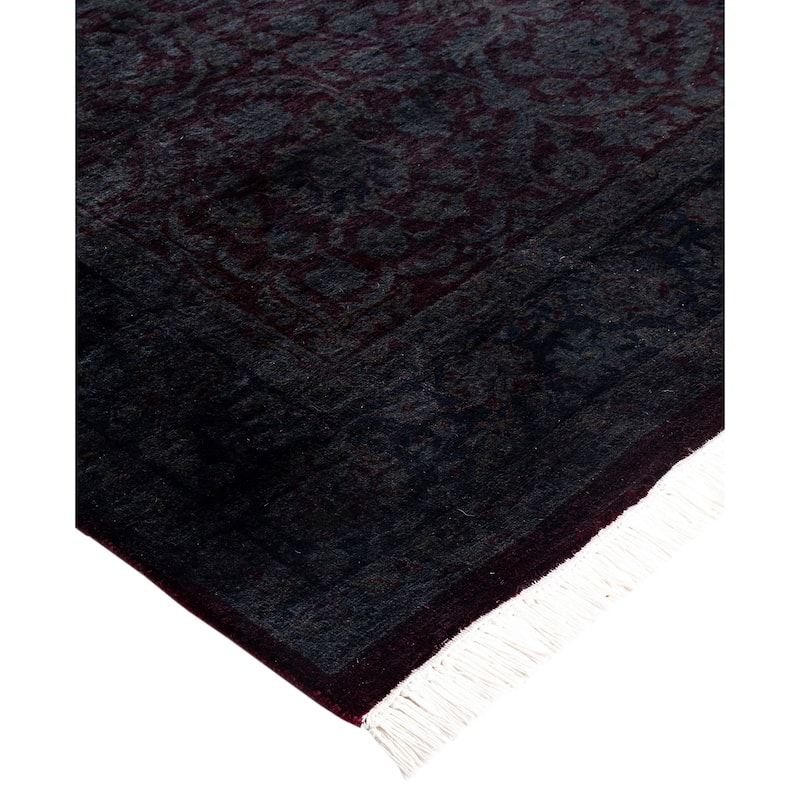 Overdyed One-of-a-Kind Hand-Knotted Area Rug - Red - 4' 2" x 6' 3"