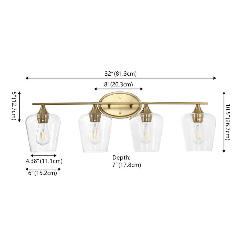 Iron/Seeded Glass LED Vanity Light, by JONATHAN Y