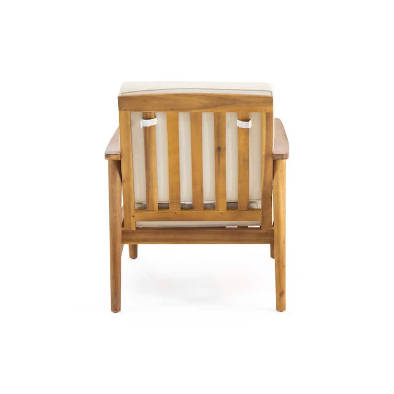 Willowbrook Outdoor Acacia Wood 4 Seater Chat Set by Christopher Knight Home