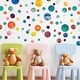 preview thumbnail 9 of 26, Walplus Polka Dots Wall Sticker Big Wall Home Decoration Nursery Decor 80 pieces - Multi-Color