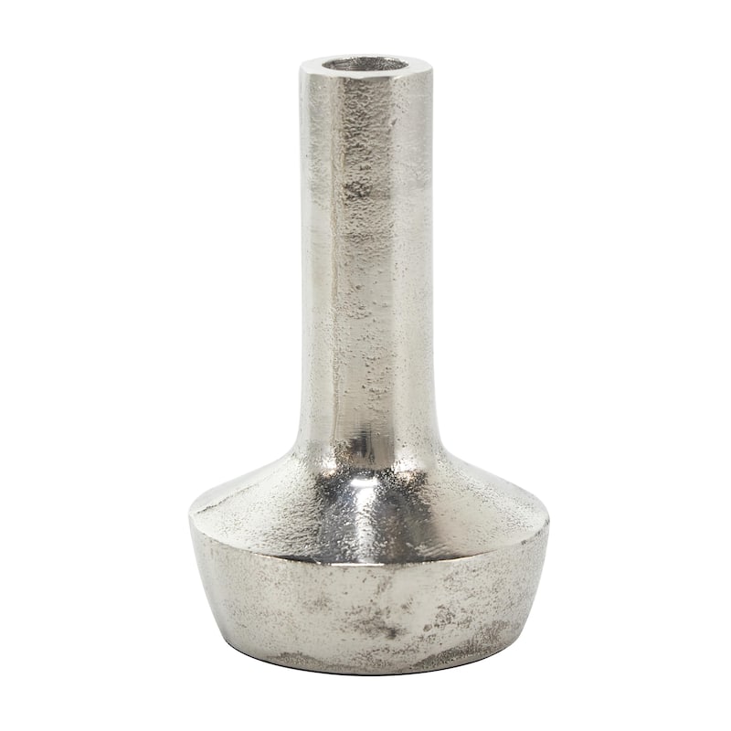 Aluminum Metal Decorative Candle Holder with Rounded Bases - Set of 3 Silver - Roche River Decor