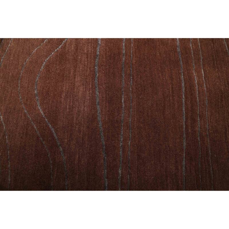 ECARPETGALLERY Hand-knotted Opulence Dark Brown Silk, Wool Rug - 8'1 x 10'0