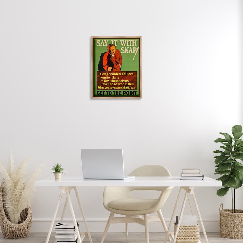 Stupell Vintage Say It With Snap Framed Floater Canvas Wall Art Design By Marcus Jules
