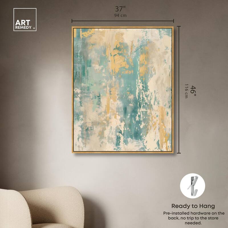 Minted Ivory I Canvas by Art Remedy