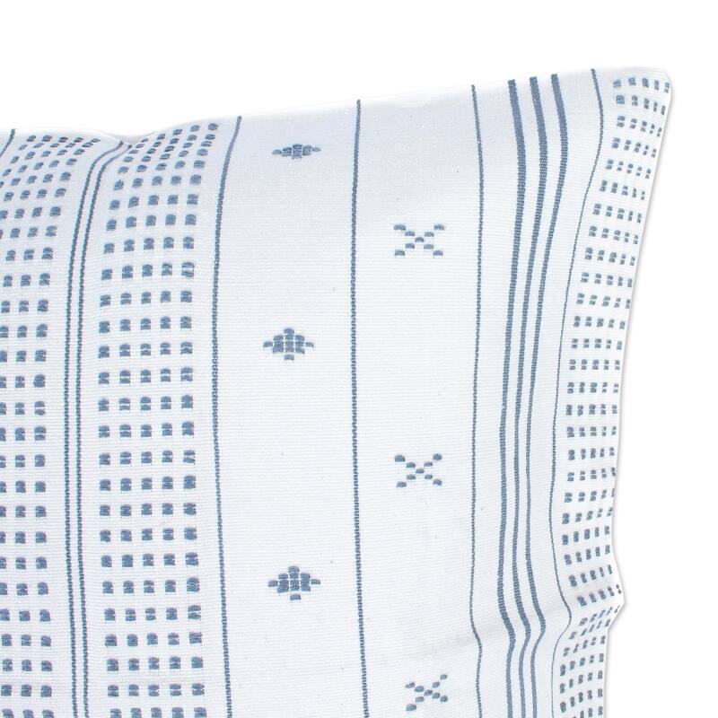 Novica Handmade Smoky Cloud Cotton Cushion Cover