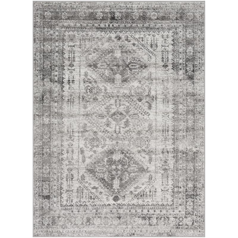 Livabliss Monte Carlo Updated Traditional Medallion Area Rug