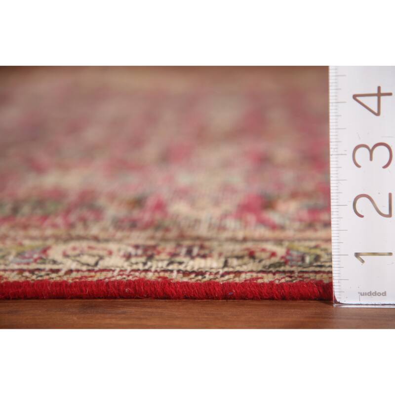 Tabriz Persian Antique Runner Rug Hand-knotted Wool Carpet - 3'3"x 9'3"