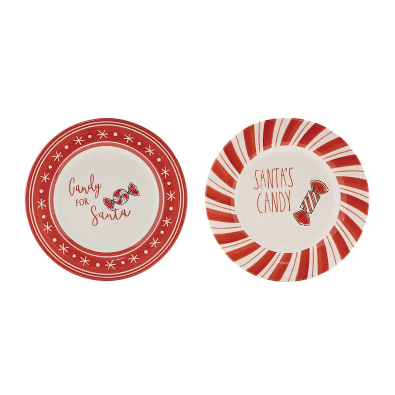 Ceramic Santa Candy Plate (Set of 4)