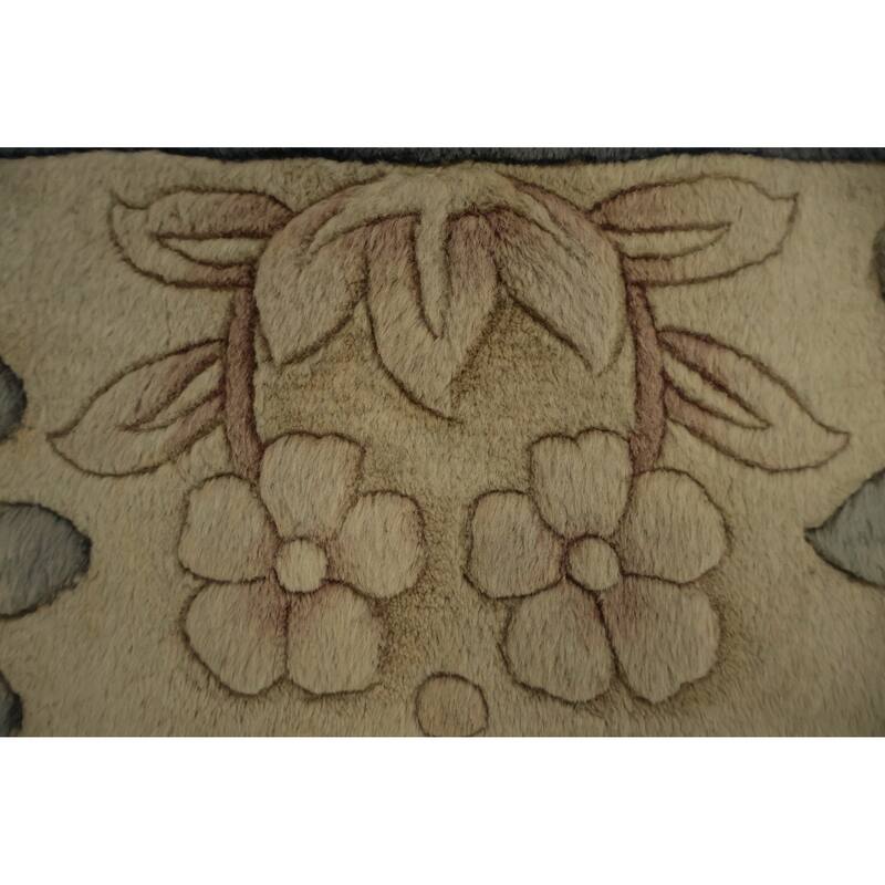 Hand Knotted Oriental 100% Wool Carpet Traditional Floral Red Art Deco Area Rug - 9' 0'' X 5' 10''