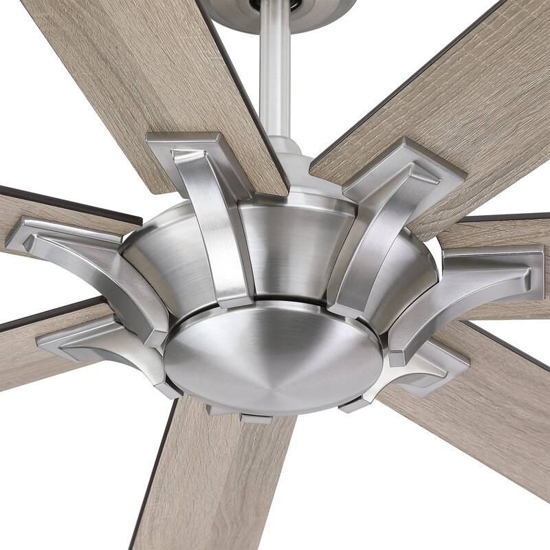 72" Farmhouse Oak Wooden 7-Blade Reversible Windmill Ceiling Fan without Light