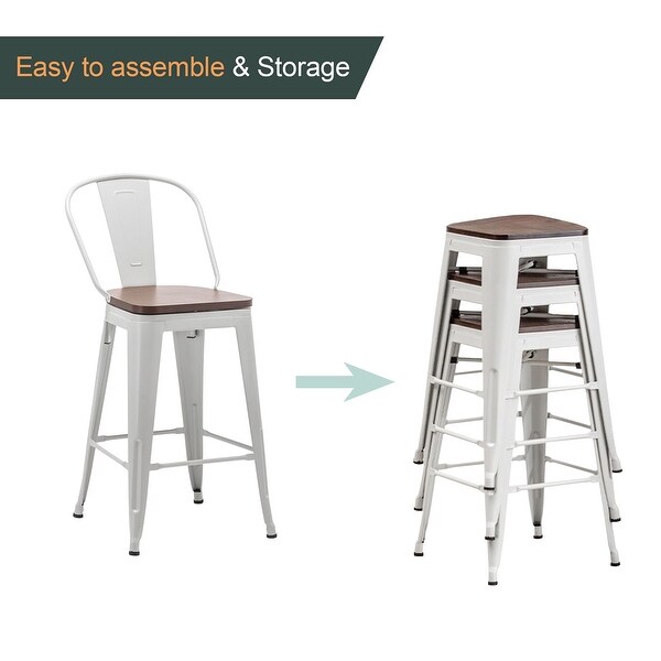 Andeworld swivel bar stools counter height bar stools set of 4