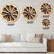 preview thumbnail 4 of 7, Designart 'Antique Wagon Wheel' Oversized Farmhouse Wall CLock
