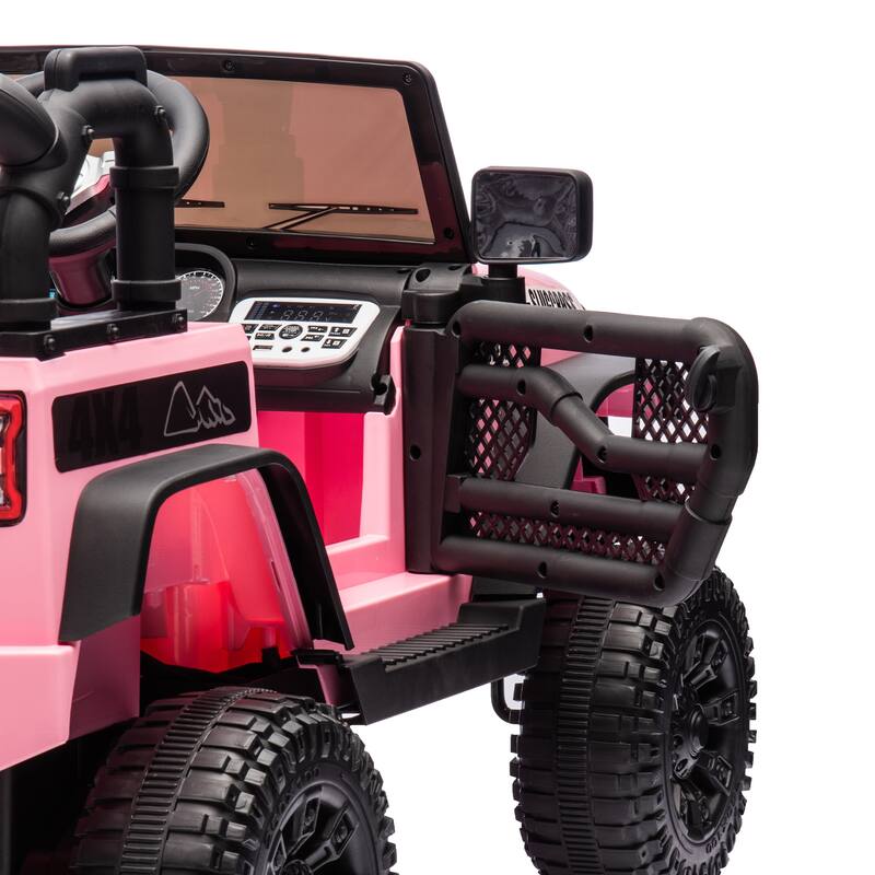 24V Kids Ride On Car W/Parents Remote ControlAdjustable speedLarge display screen,Safety Belt for Kids Aged 3+