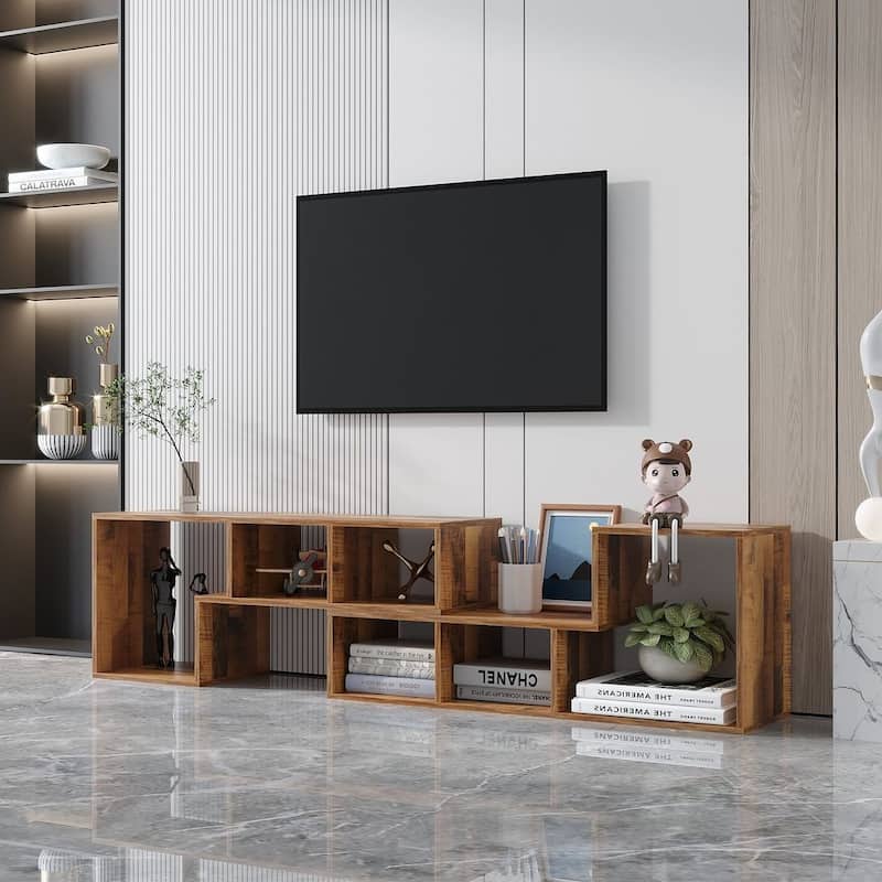 41.34" Modern Double L-Shaped TV Stand