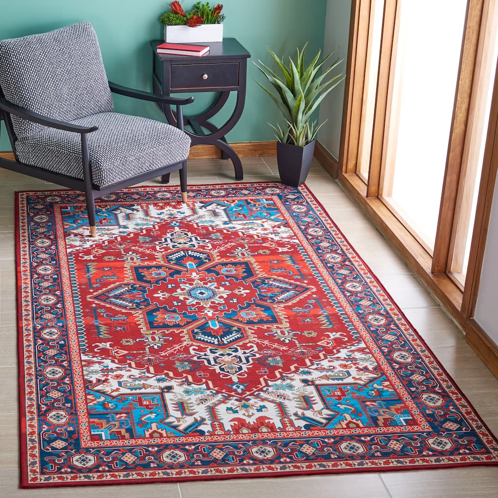 SAFAVIEH, Tucson Machine Washable Slip Resistant Vena Oriental Medallion