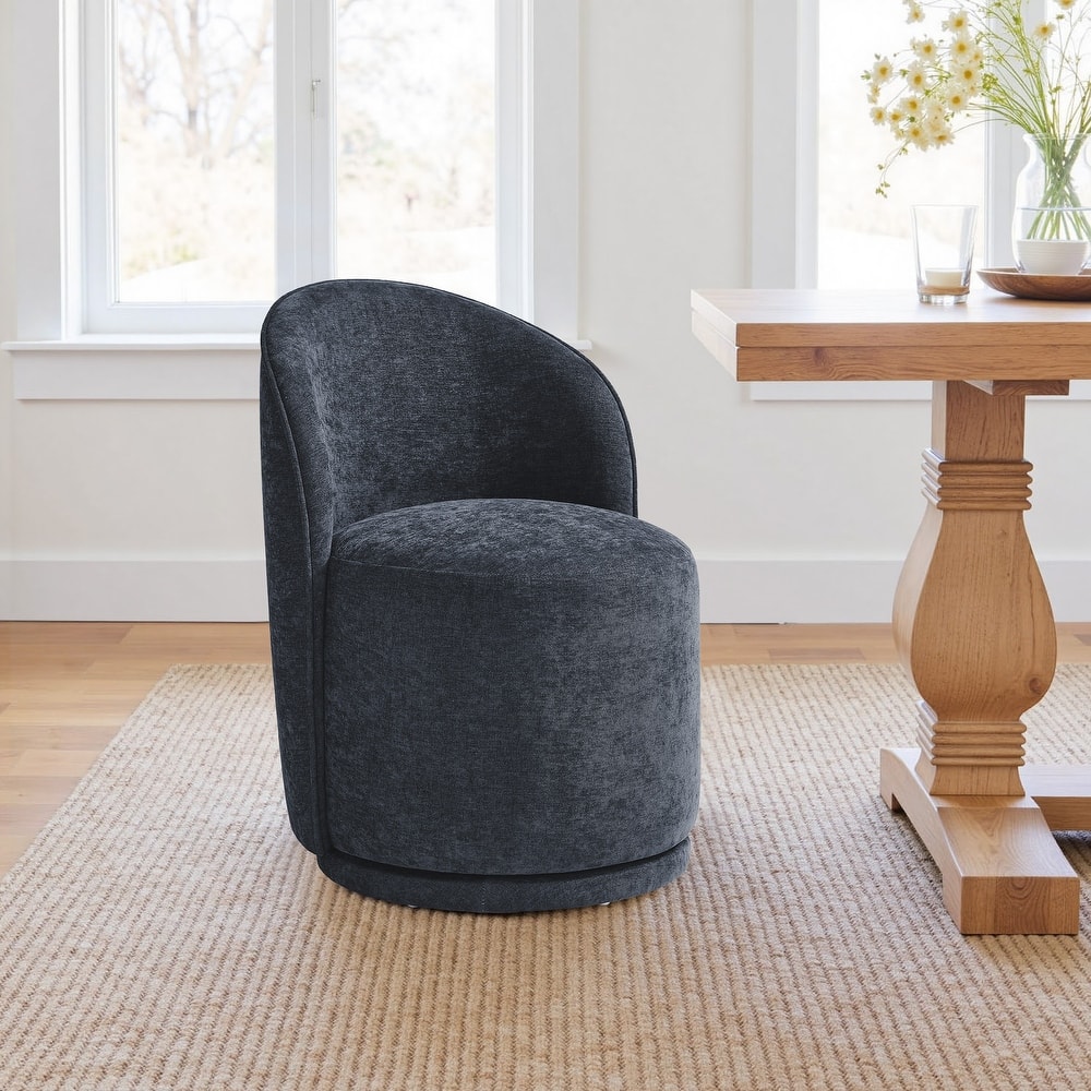 23" W Upholstered Swivel Side Chair for Dining Room, Balcony, Parlour