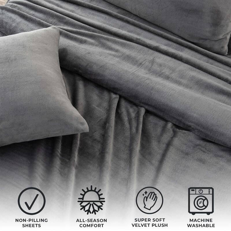 Linery & Co. Ultra Soft & Cozy Velvet Plush Fleece Printed Sheet Set