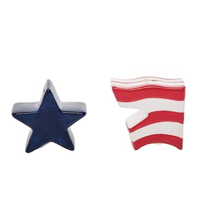 Freedom Flag July Fourth Salt & Pepper Shaker Set