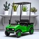 preview thumbnail 11 of 23, 24V 2-Seater Electric Ride-On Car for Kids with Remote Control, Bluetooth Music, LED Lights, Storage Box, Canopy Green
