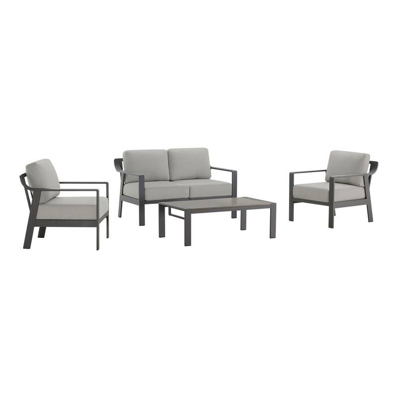 Spruce & Spring Outdoor Patio Furniture Set Aluminum Sofa Accent Chair