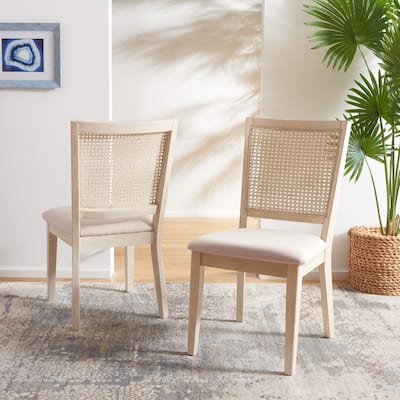 SAFAVIEH Elia Farmhouse Dining Chair (Set of 2) - 20 In. W x 23 In. D x 37 In. H - 20Wx23Dx37H