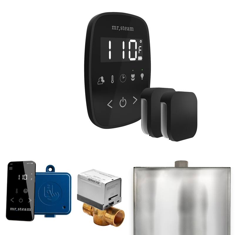 Mr Steam BFX Butler Flex Max Package Steam Shower Control Package with - Black / Matte Black