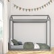preview thumbnail 16 of 21, Max and Lily Twin Size House Bed Grey