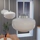 preview thumbnail 1 of 28, Hunter 10" Saddle Creek 1 Light Pendant or Semi-Flush Mount Ceiling Light - Kitchen Island, Dining Room, Entry Brushed Nickel - Cased White Glass