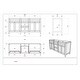 preview thumbnail 10 of 48, Willow Collections 72 x 22 Santa Monica Teak Double Bowl Sink Bathroom Vanity in Distressed Graywashed with Countertop