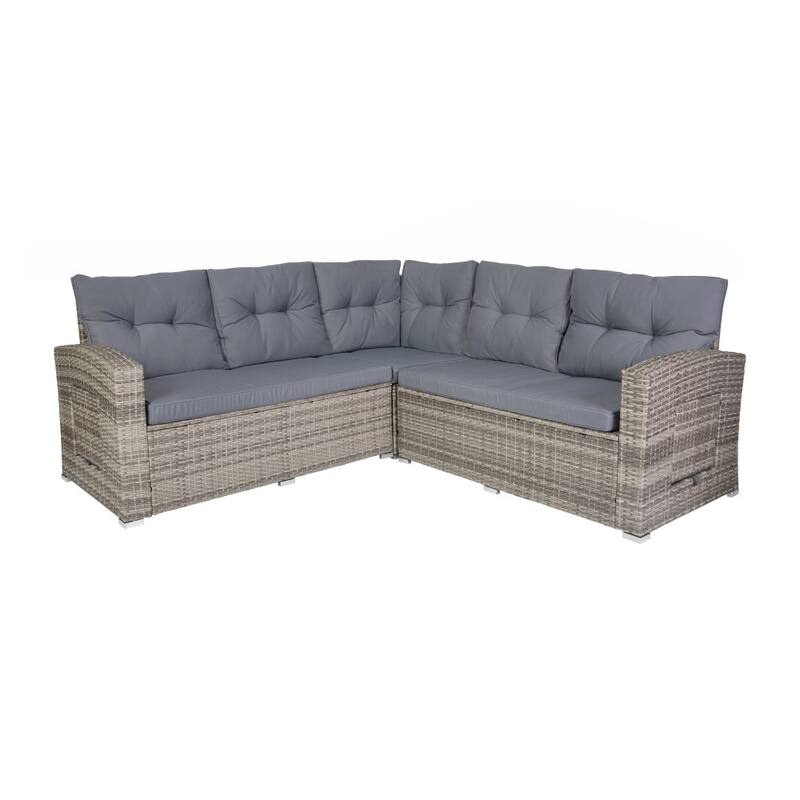 Indoor/Outdoor Conversation Set with Sofa and Table