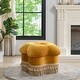 preview thumbnail 18 of 41, Ellen Performance Fabric Clover Tufted Ottoman Stool by Jennifer Taylor Home