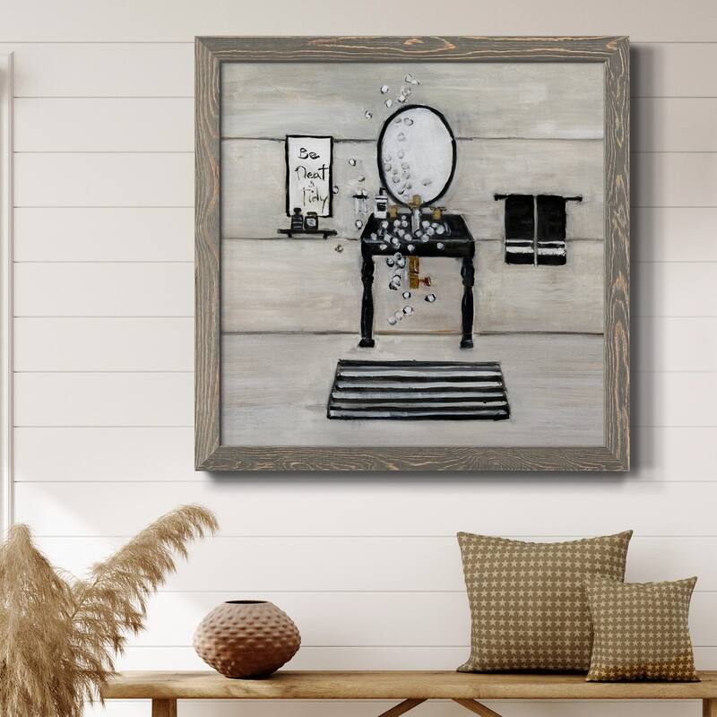 Neat and Tidy Bath-Premium Framed Canvas - Ready to Hang