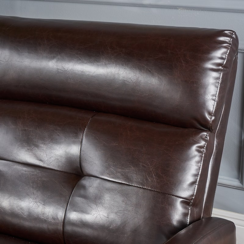 Halima Faux Leather 2-Seater Recliner Club Chair by Christopher Knight Home