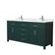 Option Green, Nickel Trim, Carrara Cultured Marble Top