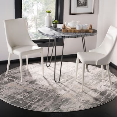 SAFAVIEH Vogue Lida Modern & Contemporary Abstract Beige/Charcoal Rug