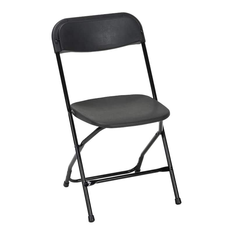 ZOWN Premium Commercial Plastic Stacking Indoor/Outdoor Folding Chair, 8-Pack