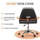 preview thumbnail 45 of 46, Armless Fabric Home Office Desk Chairs, Adjustable Height Swivel Task Vanity Chair, Task Chairs with Swivel Wheels - N/A