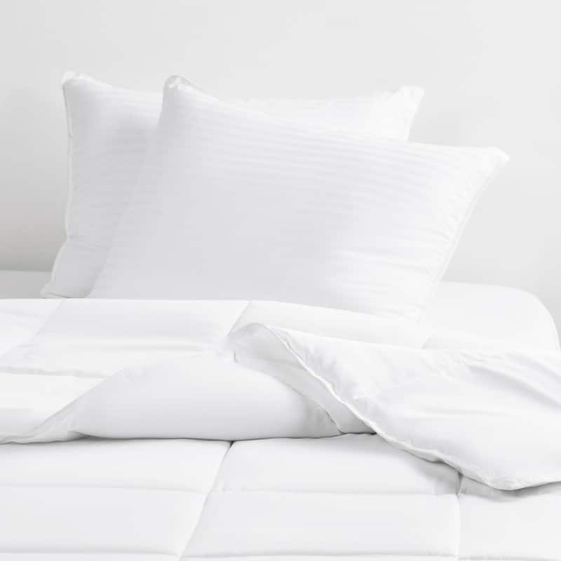 Cooling Luxury Gel Fiber Pillows with 100% Cotton Cover (Set of 2) - Becky Cameron - White