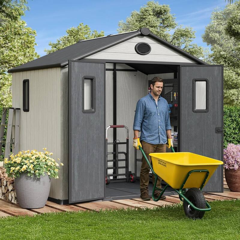 Bezseller Outdoor Storage Tool Shed with Door and Floor