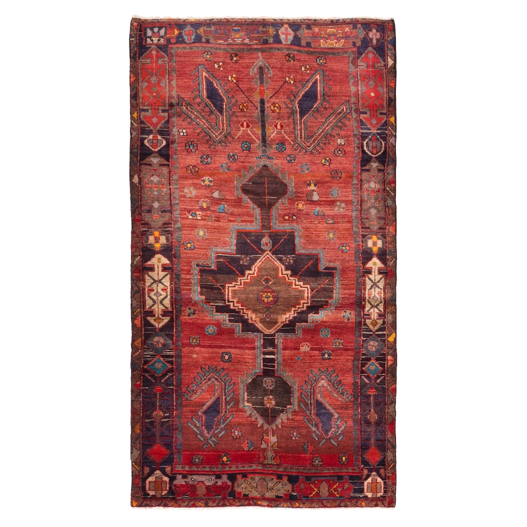 ECARPETGALLERY Hand-knotted Konya Anatolian Red Wool Rug - 4'10 x 8'10